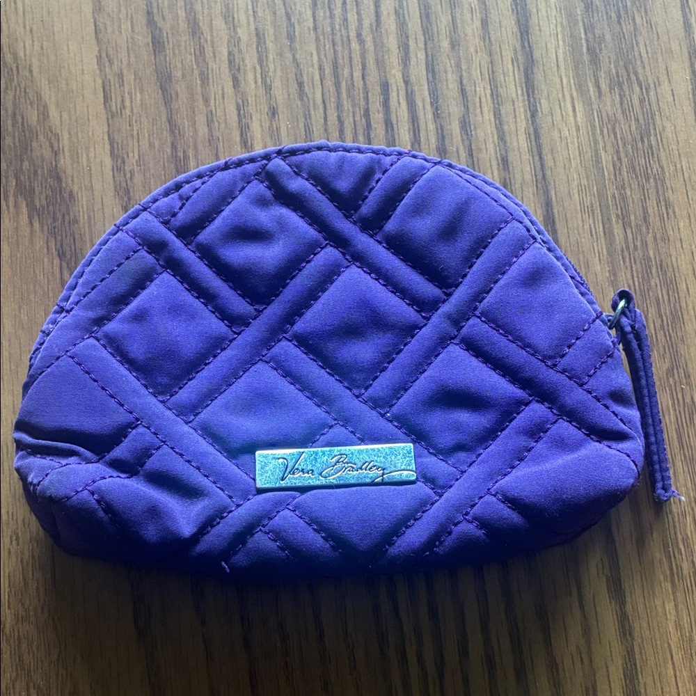 Vera Bradley Deep Purple Quilted Pouch